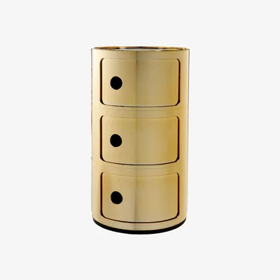 Made in Design Componibili Storage by Kartell Gold