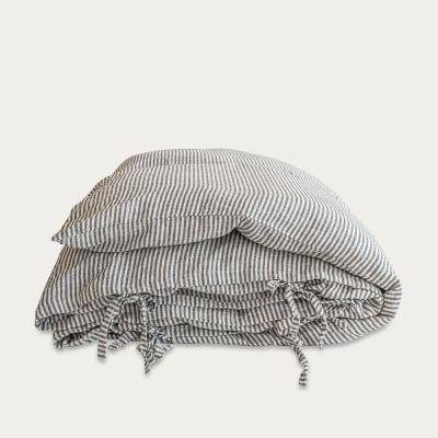 Bombinate.com Striped Tied Linen Duvet Cover