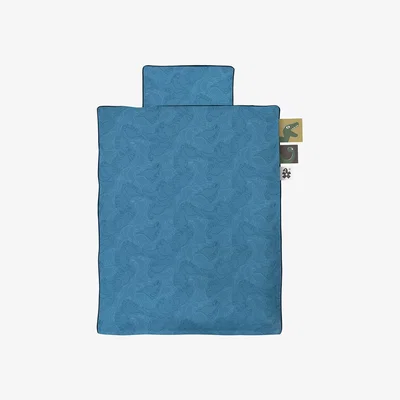 Cuckooland Sebra Dino Bed Linen Set in Cloud Blue