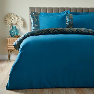 Dunelm Inga Peacock Duvet Cover and Pillowcase Set Peacock