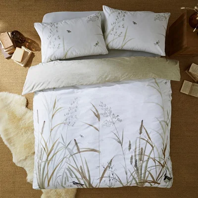 Dunelm Riverbank 100% Cotton Duvet Cover and Pillowcase Set Natural