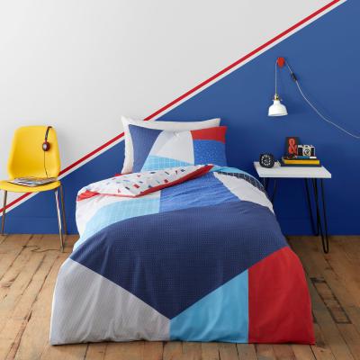 Dunelm Bold Geometric 100% Cotton Reversible Duvet Cover and Pillowcase Set MultiColoured