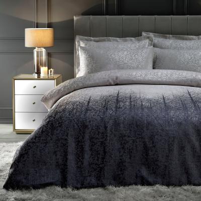 Dunelm Ontario Luxe Metallic Silver Reversible Duvet Cover and Pillowcase Set Silver