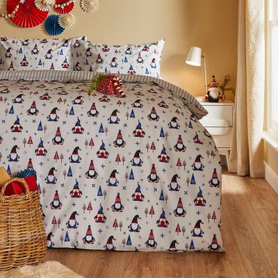 Dunelm Nordic Nomad Reversible Duvet Cover and Pillowcase Set Blue/Red/White