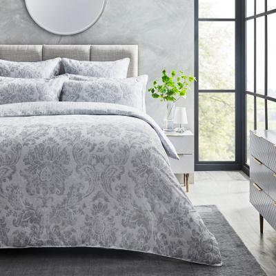 Dunelm Dorma Orvieto Grey 100% Cotton Duvet Cover and Pillowcase Set Light Grey