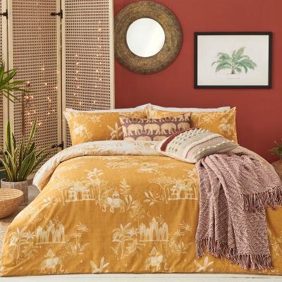 Dunelm Furn. Jaipur Ochre Duvet Cover and Pillowcase Set Ochre
