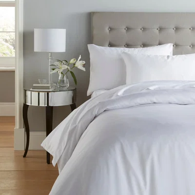 Dunelm Cotton Rich Sateen White Duvet Cover White