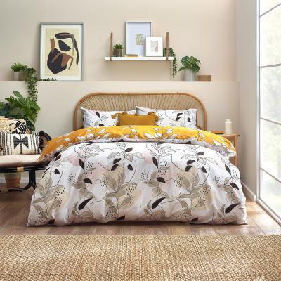 Dunelm Furn. Caliko Duvet Cover and Pillowcase Set Ochre
