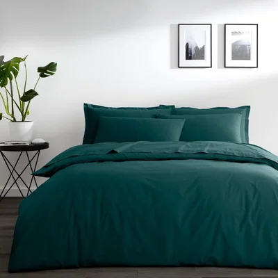 Dunelm Pure Cotton Duvet Cover Peacock