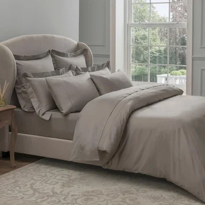 Dunelm Dorma 300 Thread Count 100% Cotton Sateen Plain Mink Duvet Cover Mink