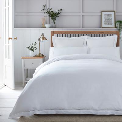 Dunelm Dorma Purity Hayle 300 Thread Count Cotton Sateen Duvet Cover and Pillowcase Set White