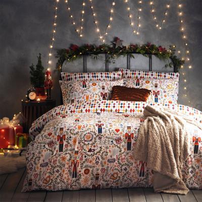 Dunelm Nutcracker Reversible Duvet Cover and Pillowcase Set MultiColoured