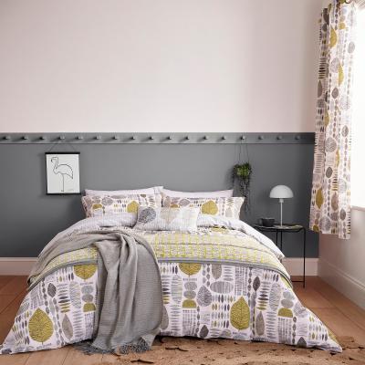 Dunelm Helena Springfield Unna Chartreuse Reversible Duvet Cover and Pillowcase Set MultiColoured