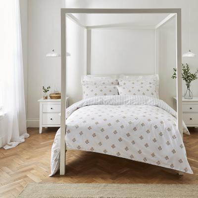 Dunelm Dorma Weybourne 100% Cotton Duvet Cover and Pillowcase Set Blue