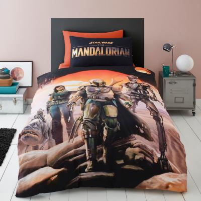 Dunelm Star Wars Mandalorian 100% Cotton Duvet Cover and Pillowcase Set MultiColoured
