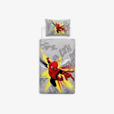 John Lewis Marvel Spiderman Reversible Duvet Cover and Pillowcase Set, Multi