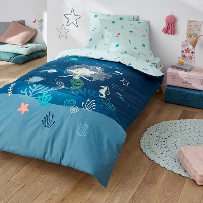 La Redoute Sirene Reversible Duvet Cover in Printed Cotton