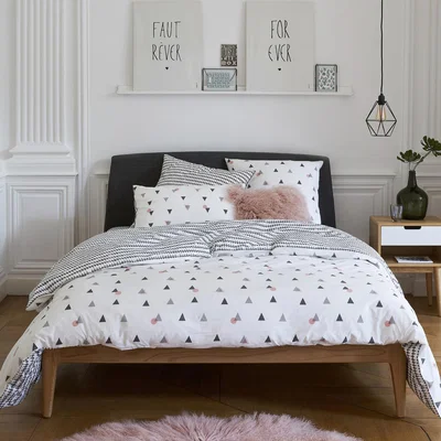 La Redoute Digna Geometric Cotton Percale Duvet Cover