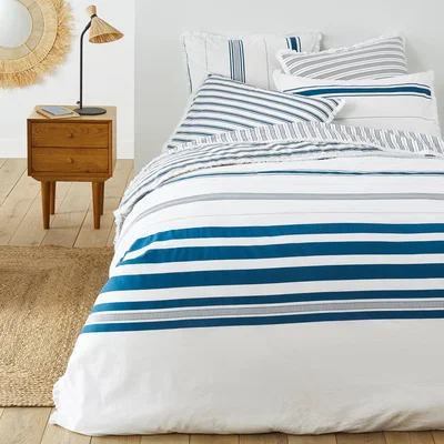 La Redoute Comporta Duvet Cover In Nautical Striped Washed Cotton