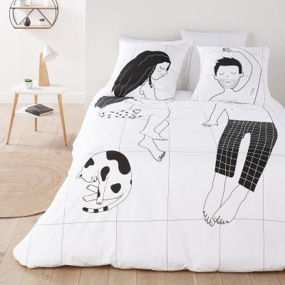 La Redoute Sleepy Lovers Cotton Duvet Cover