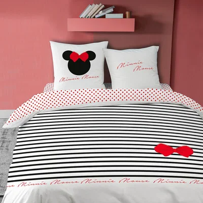 La Redoute Minnie Stripe Cotton Duvet Cover & Pillowcase
