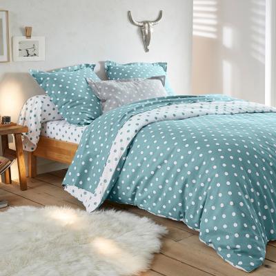 La Redoute Clarisse Flannel Duvet Cover in Polka Dot Print
