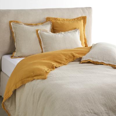 La Redoute Alhanasia Double Fringe Washed Linen Duvet Cover