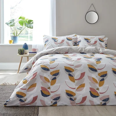 La Redoute Layered Leaf Egyptian Cotton Duvet Set