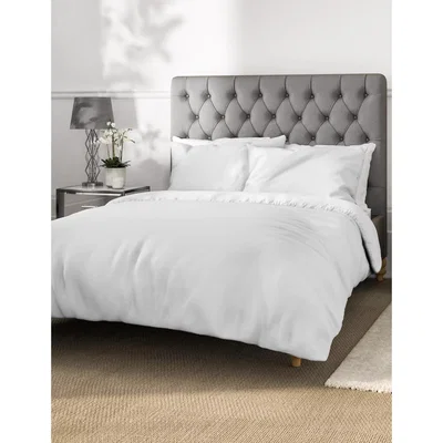 Marks & Spencer M&S Easycare Percale Duvet Cover - 6FT - Soft White, Soft White,Teal,Dove,Light Cream,Aqua,Silver Grey,White,Light Putty,Medium Pink