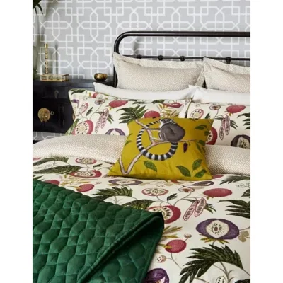 Marks & Spencer M&S Sanderson Pure Cotton Jackfruit Duvet Cover - 5FT - Olive, Olive