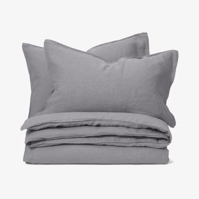 Made.com Brisa Linen Duvet Cover + 2 Pillowcases, Double, Steel