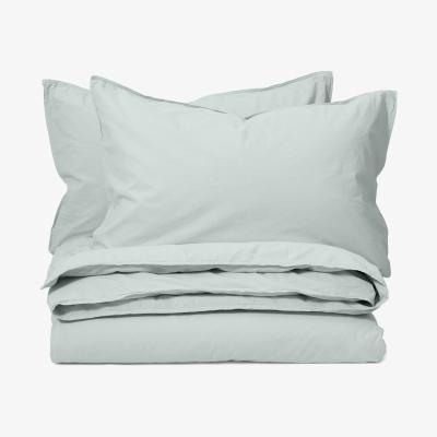 Made.com Alexia 100% Organic Stonewashed Cotton Duvet Cover + 2 Pillowcases, King, Celedon Blue