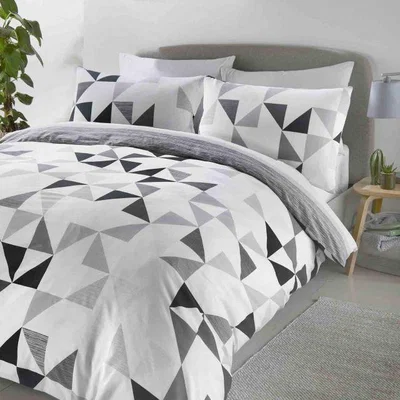 Downtown Fusion Hendra Duvet Cover Set Grey