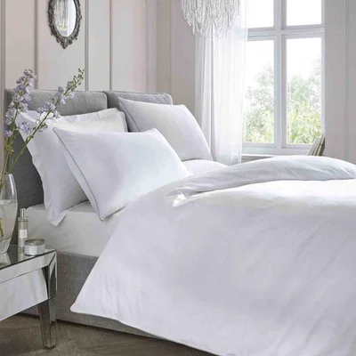 Downtown Appletree Signature Plain Dye Duvet Cover Set White