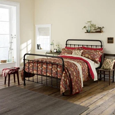 Downtown Morris & Co Strawberry Thief Duvet Cover - Crimson