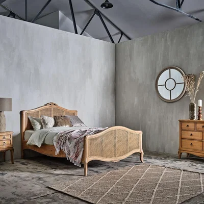 Barker and Stonehouse Lille Wooden Bed Frame, Natural Mindi