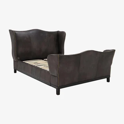 Barker and Stonehouse Willard Leather Bed Frame, Black | Barker & Stonehouse