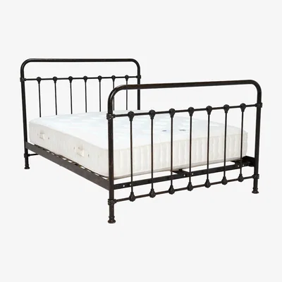 Barker and Stonehouse Keeler Metal Bed Frame, Vintage Black