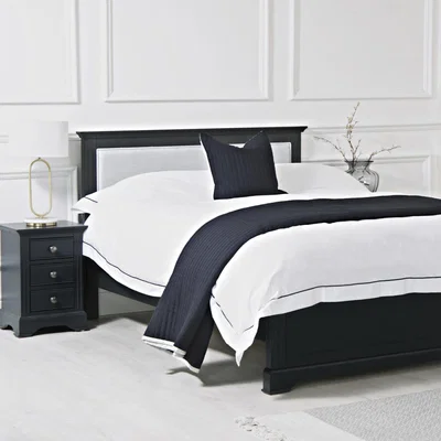 Chiltern Oak Furniture Banbury Midnight Grey Painted Double Bed Frame