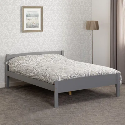 Dunelm Amber Wooden Bed Grey