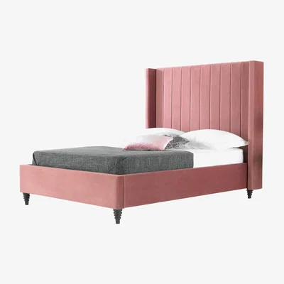 Dunelm Turin Contemporary Blush Bed Frame Pink Blush