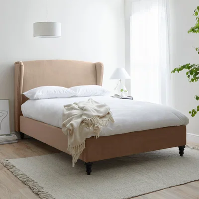 Dunelm Oswald Taupe Bed Natural (Brown)