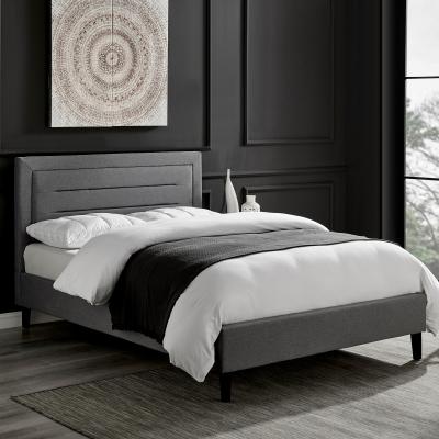 Dunelm Picasso Grey Fabric Bed Frame Grey