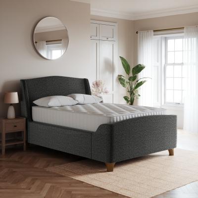 Dunelm Dorma Heritage Fabric Bed Charcoal