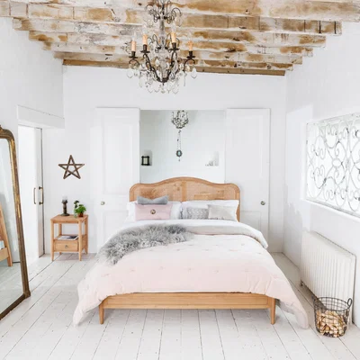 Dunelm Leonie Rattan Bed Oak