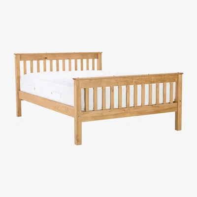 Dunelm Somerset Natural Bedstead Brown