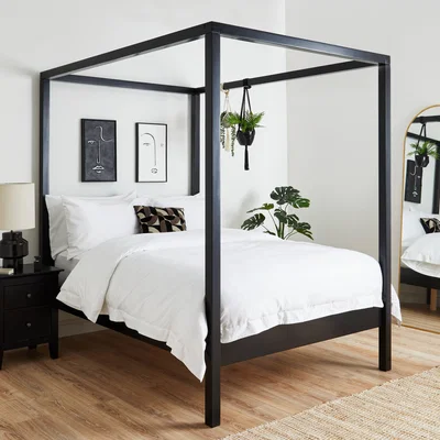 Dunelm Lynton 4 Poster Bed Black