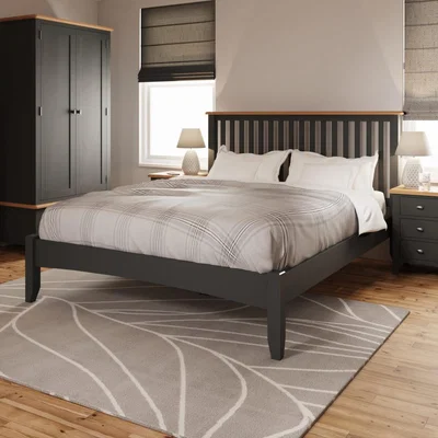 Knees Galileo Grey King Size Bed Frame