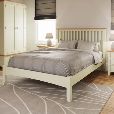 Knees Galileo Pure White Double Bed Frame