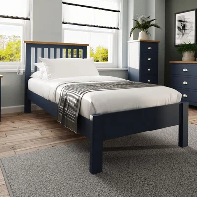 Knees Ruskin Blue Single Bed Frame